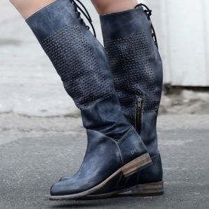 Bed Stu Cambridge Perforated Boot Black 7.5